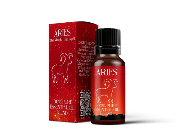 Aries - Zodiac Sign Astrology Essential Oil Blend - Mystic Moments UK