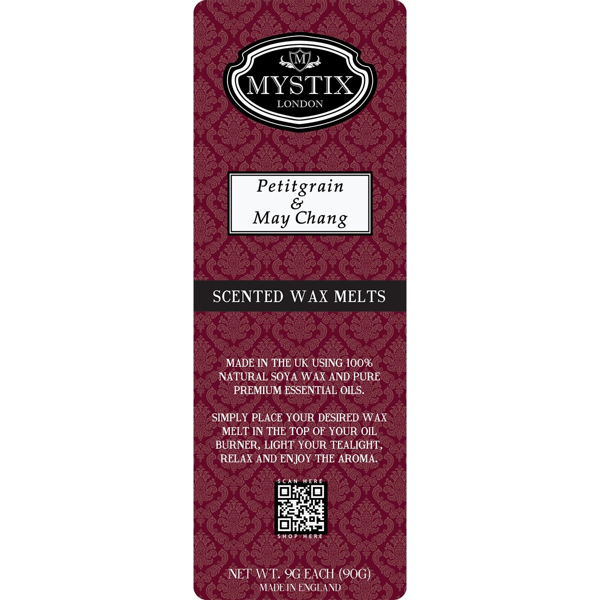 Petitgrain & May Chang | Wax Melt Clamshell - Mystic Moments UK