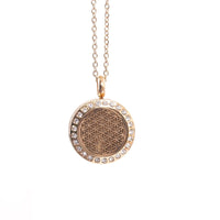 Flower of Life | Aromatherapy Oil Diffuser Rose Gold Necklace Locket with Pad - Mystic Moments UK