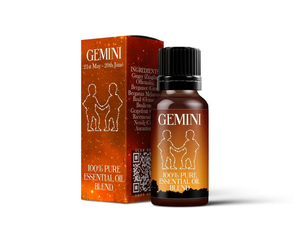 Gemini - Zodiac Sign Astrology Essential Oil Blend - Mystic Moments UK