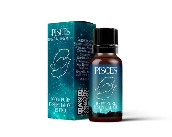 Pisces - Zodiac Sign Astrology Essential Oil Blend - Mystic Moments UK