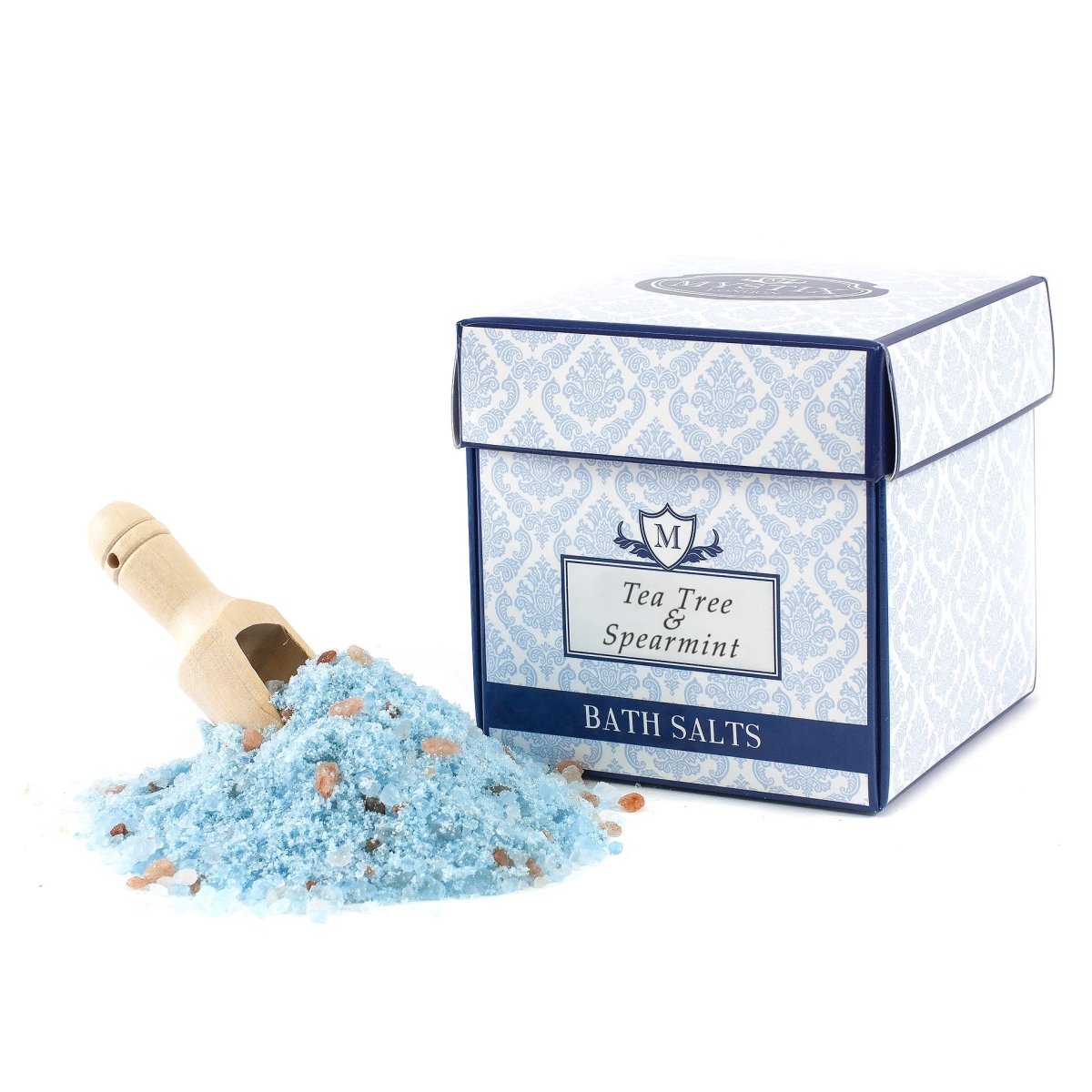 Tea Tree & Spearmint Essential Oil Bath Salt 350g - Mystic Moments UK