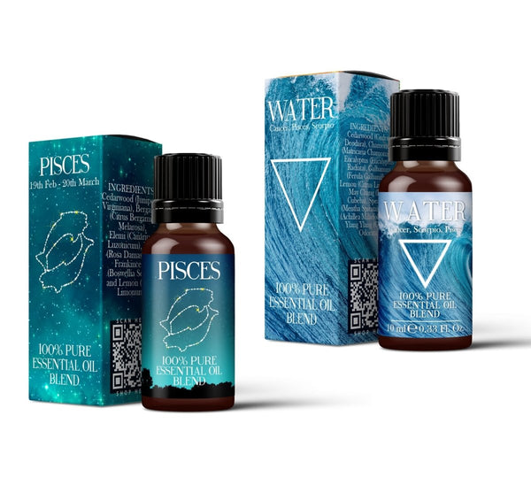 Water Element & Pisces Essential Oil Blend Twin Pack (2x10ml) - Mystic Moments UK